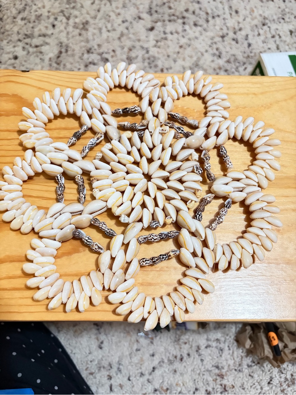 Handmade Cream Shell Trivet - Vintage